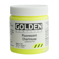 Vopsea acrilică fluorescentă cu corp greu GOLDEN – 4615 galben chartreuse