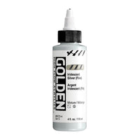 Vopsea acrilică iridescentă GOLDEN High Flow 118 ml – 8573 Argint fin