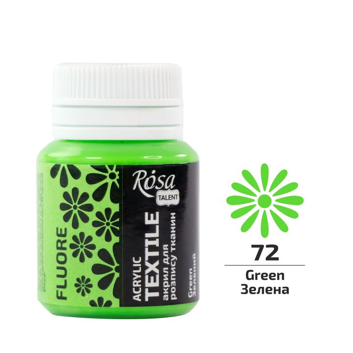ROSA TALENT Vopsea acrilică fluorescentă pentru textile 20 ml
