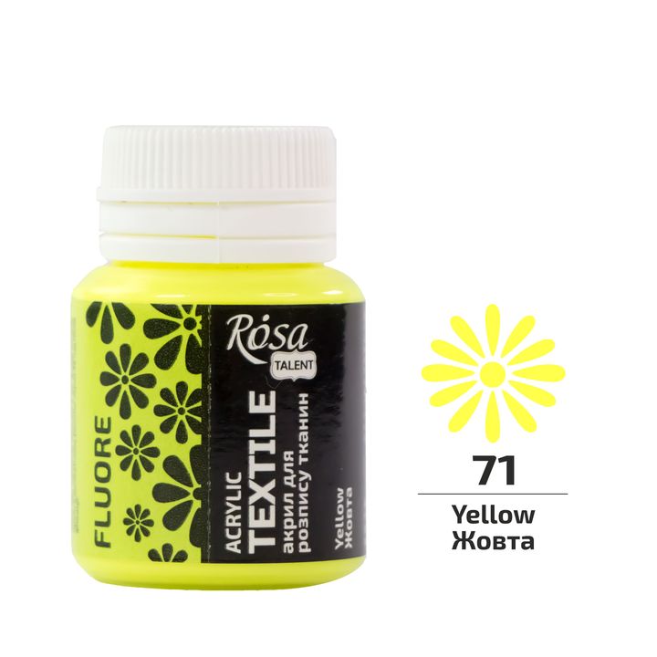 ROSA TALENT Vopsea acrilică fluorescentă pentru textile 20 ml