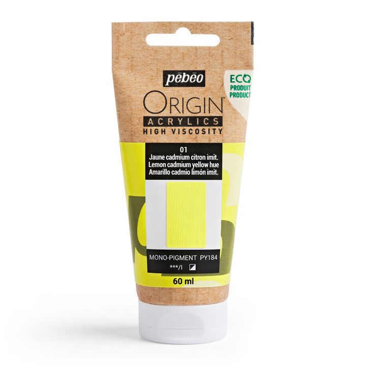 Pebeo ORIGIN Vopsea acrilică 60 ml – nuanță galben cadmiu lămâie