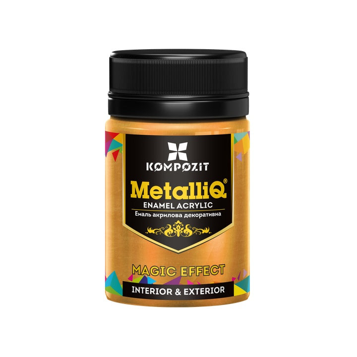 Vopsea acrilică MetalliQ Kompozit cu efect metalic 70g – roșu și auriu