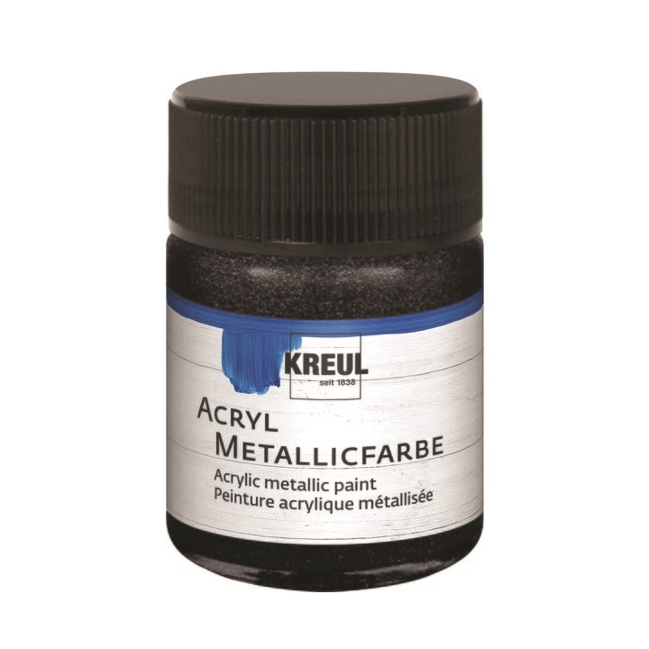 Vopsea acrilică KREUL METALLIC 50 ml – black