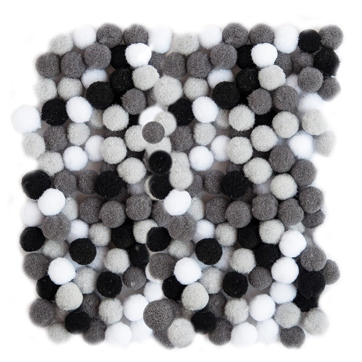 Acrilic Pom Poms, 1 cm - 120 buc | Diverse culori