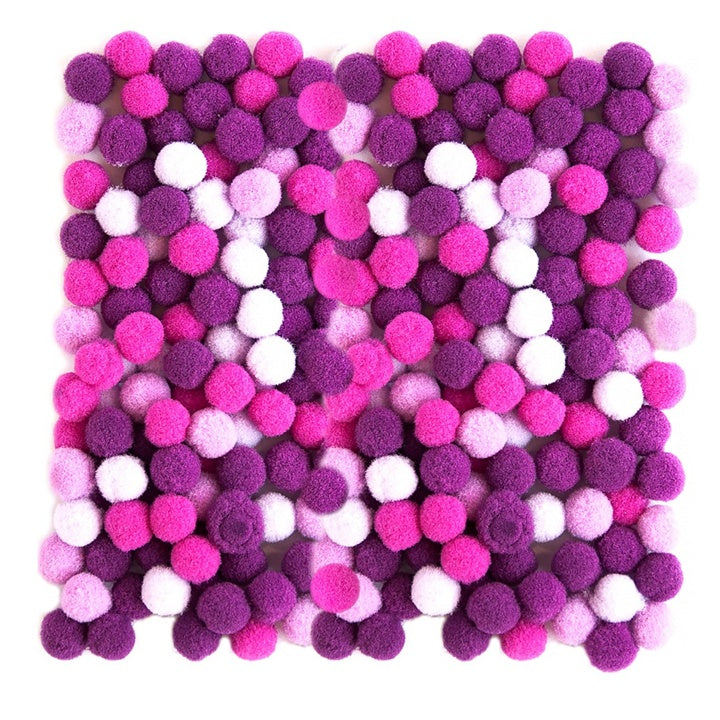 Acrilic Pom Poms, 1 cm - 120 buc | Diverse culori