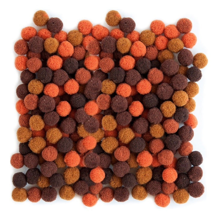 Acrilic Pom Poms, 1 cm - 120 buc | Diverse culori