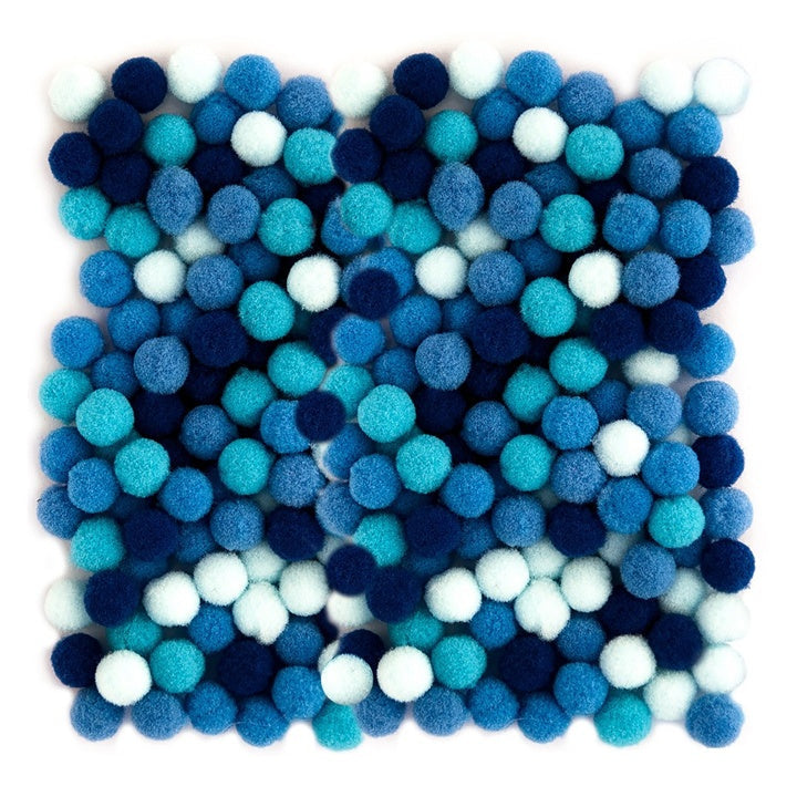 Acrilic Pom Poms, 1 cm - 120 buc | Diverse culori