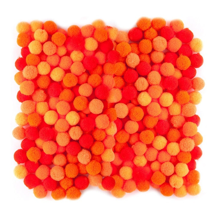 Acrilic Pom Poms, 1 cm - 120 buc | Diverse culori
