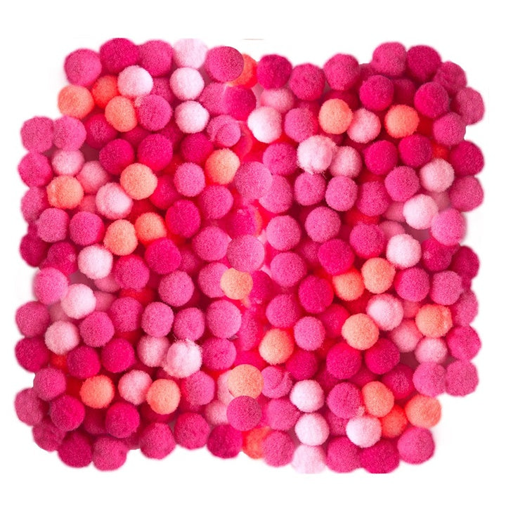 Acrilic Pom Poms, 1 cm - 120 buc | Diverse culori
