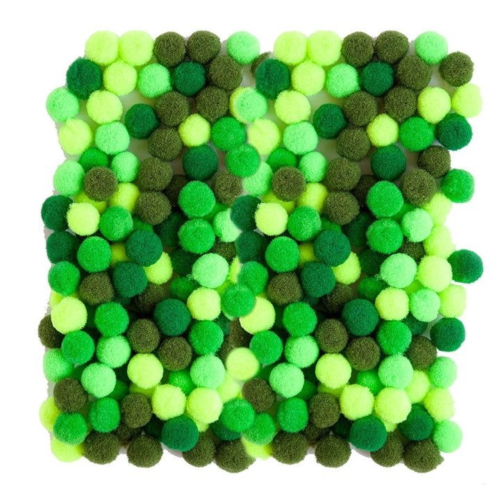 Acrilic Pom Poms, 1 cm - 120 buc | Diverse culori
