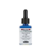 Cerneală acrilică Schmincke AERO COLOR Professional Effect 28 ml – 904 AERO METALLIC albastru