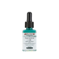 Cerneală acrilică Schmincke AERO COLOR Professional Effect 28 ml – 905 AERO METALLIC verde