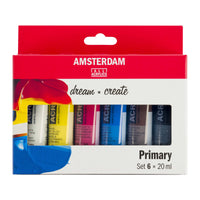 ROYAL TALENS Amsterdam set culori acrilice Primary 6 x 20 ml
