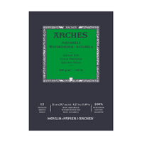 ARCHES bloc acuarelă granulație fină presat la rece alb natural 300 g/m² - 12 file (mărimi A5 – A3)