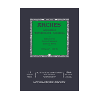 ARCHES bloc acuarelă granulație fină presat la rece alb natural 300 g/m² - 12 file (mărimi A5 – A3)