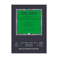 ARCHES bloc acuarelă granulație fină presat la rece alb natural 300 g/m² - 12 file (mărimi A5 – A3)
