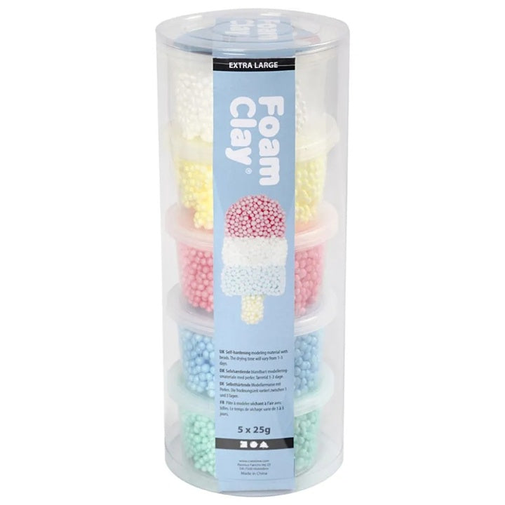 argila de modelare creativa foam clay xl 5x25 g ro cch780940