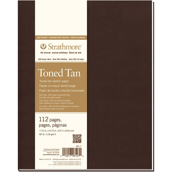 art journal strathmore hartie tonata tan coperta moale ro str481