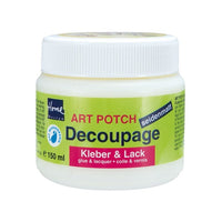 art potch adeziv si vernis pentru decoupage semi mat 150 ml ro krl48251