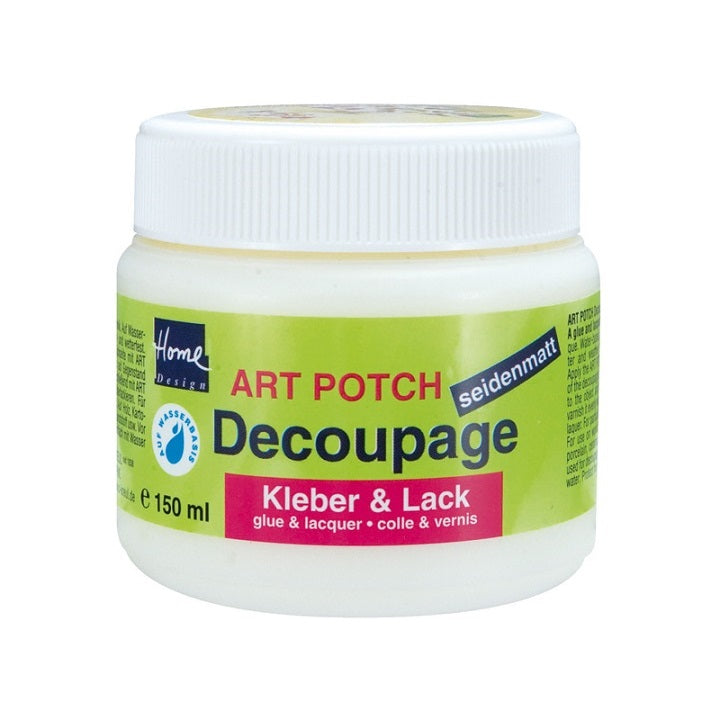 art potch adeziv si vernis pentru decoupage semi mat 150 ml ro krl48251