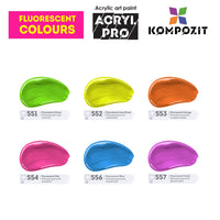 Set culori acrilice Kompozit ACRYL PRO BOX 73 x 75 ml