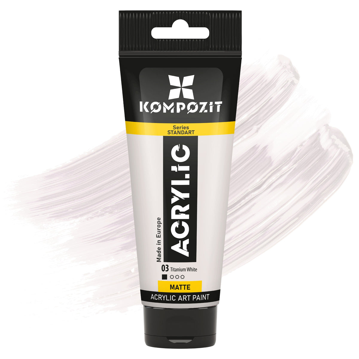 Vopsea acrilică STANDART Kompozit 75 ml – 03 Alb de titan