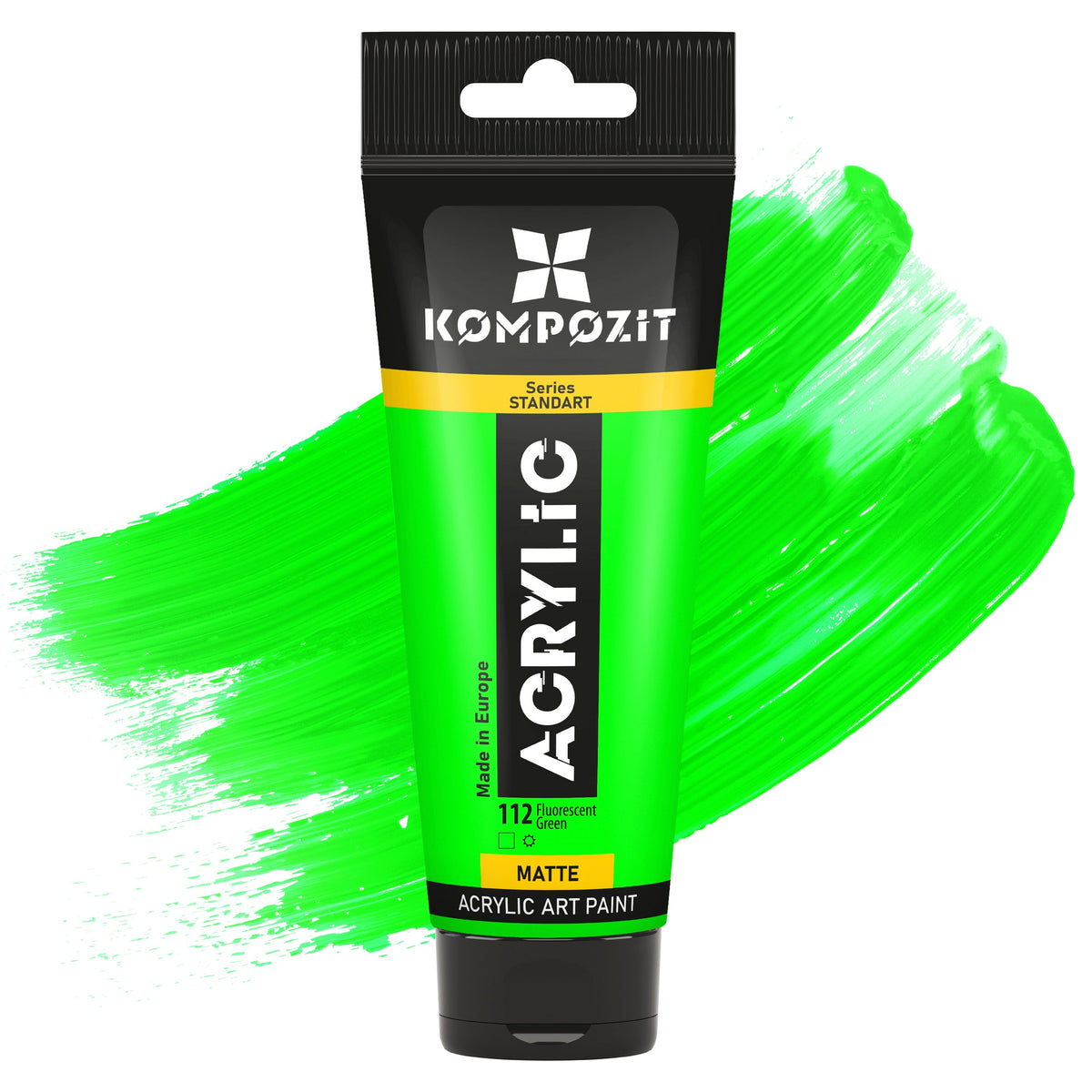 Vopsea acrilică Kompozit STANDART Fluorescent 75 ml – 112 Verde Fluorescent