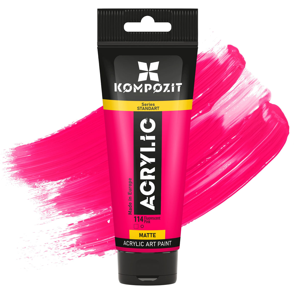 Vopsea acrilică Kompozit STANDART Fluorescent 75 ml – 114 Roz Fluorescent