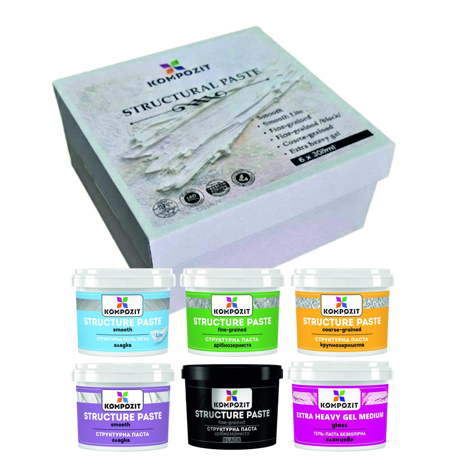 Set de paste de structură Kompozit 6 x 300 ml