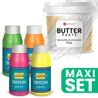 artmie butter 3d paste si triton acrylic paint set nuante fluorescente ro wqxtrbtfluo