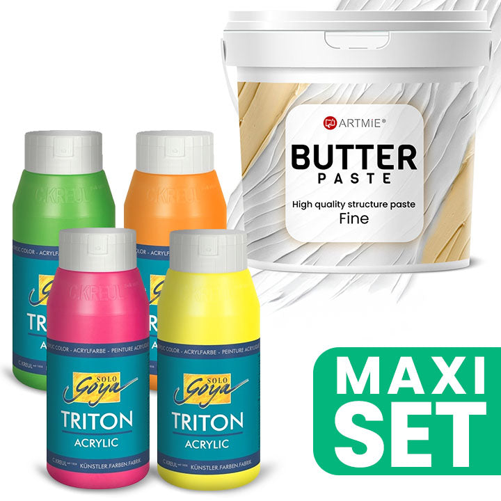 artmie butter 3d paste si triton acrylic paint set nuante fluorescente ro wqxtrbtfluo