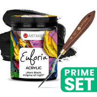 artmie euforia mars negru vopsea acrilica si set cutit paleta ro wqxnpph013793