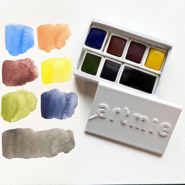 artmie solo goya watercolor set tonuri naturale ro artwsetb319