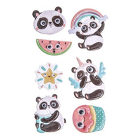 autocolante 3d puffy panda 7 buc