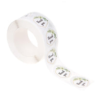 autocolante thank you cu motiv floral 500 buc