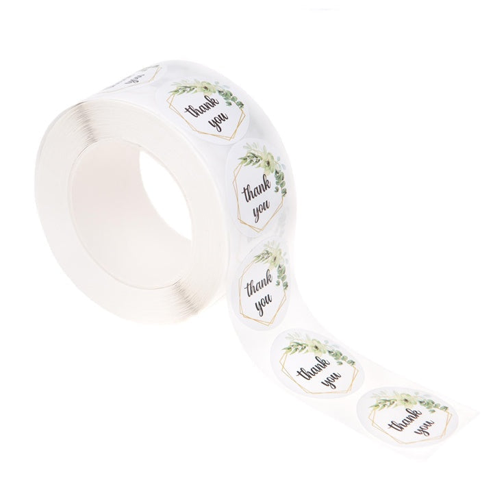autocolante thank you cu motiv floral 500 buc