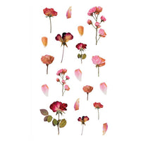 autocolante transparente din pvc flori 49 buc