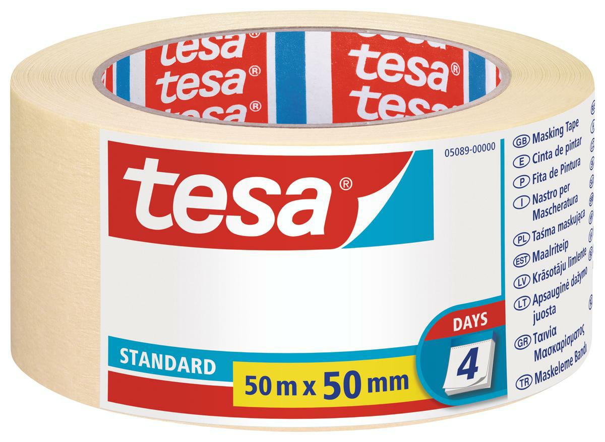Bandă de mascare din hârtie tesa standard 50 m