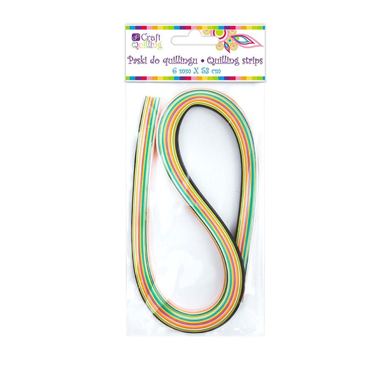 Benzi de hârtie pentru quilling 6 mm, 108 buc, nuanțe pastelate