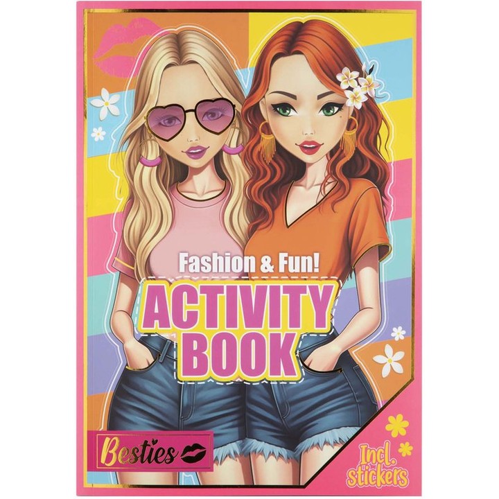 besties carte de activitați a4 moda și autocolante