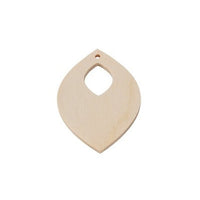 blank din lemn pentru confectionarea bijuteriilor frunza 5 5 cm ro mxh863