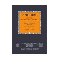 Bloc acuarelă ARCHES Aquarelle granulație dură alb natural 300 g/m² – 12 file