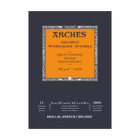 Bloc acuarelă ARCHES Aquarelle granulație dură alb natural 300 g/m² – 12 file