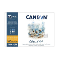 Bloc acuarelă CANSON Coton d'Art CP 300 g/m² 18 x 26 cm - 20 file