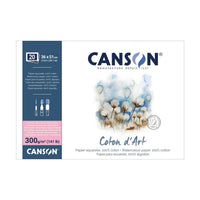Bloc acuarelă CANSON Coton d'Art HP 300 g/m² 36 x 51 cm - 20 file