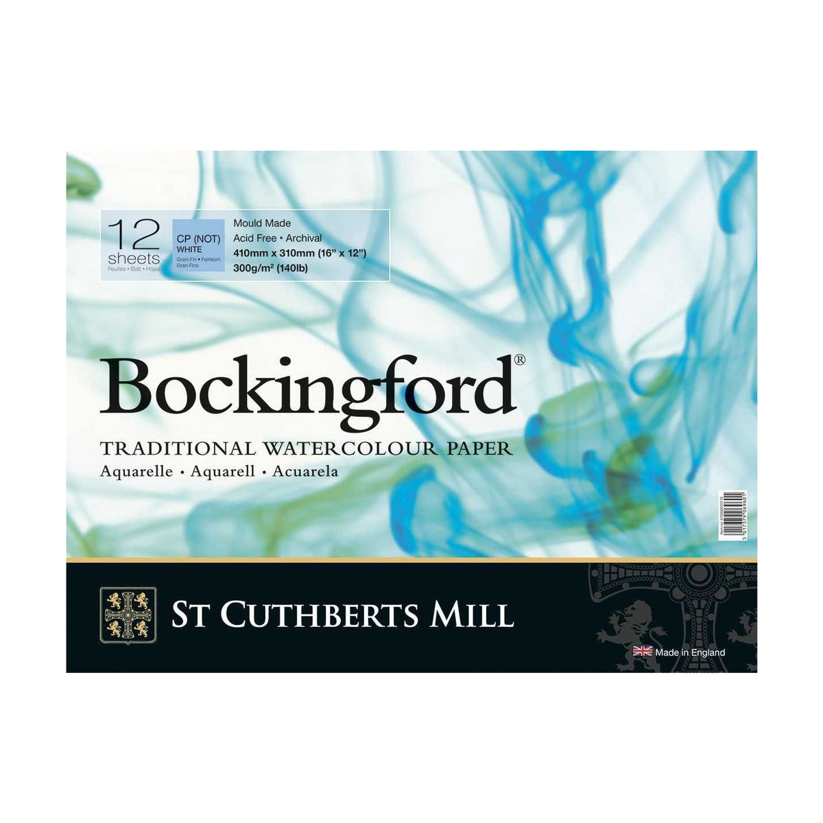 Bloc acuarelă CANSON St Cuthberts Bockingford 300 g/m² 12 file spirfală 18 – 41 cm