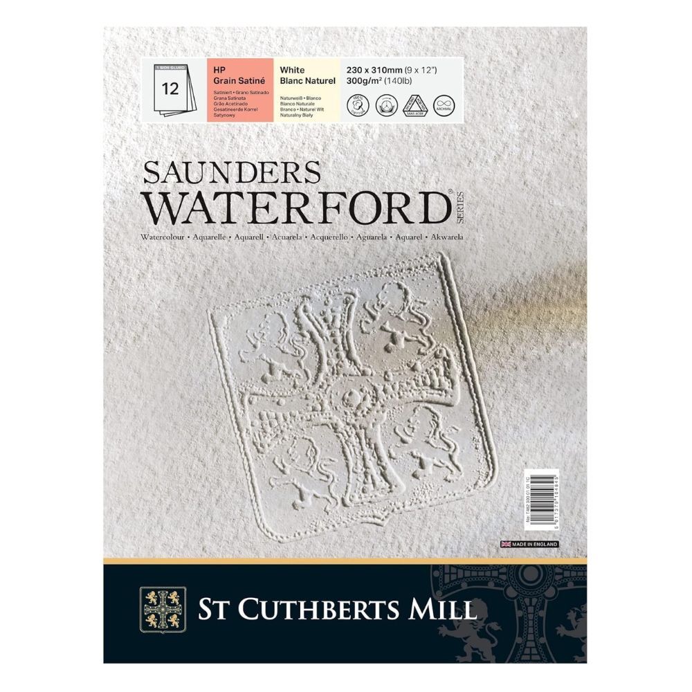 Bloc acuarelă CANSON St Cuthberts Mill Saunders Waterford HP 300 g/m² 23 x 31 cm