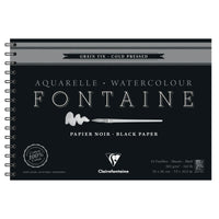 Bloc acuarelă Clairefontaine Fontaine CP negru 300 g/m² 19 x 26 cm - 12 file
