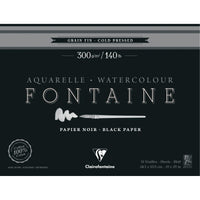 Bloc acuarelă Clairefontaine Fontaine CP negru 300 g/m2 48,3 x 63,5 cm - 12 file