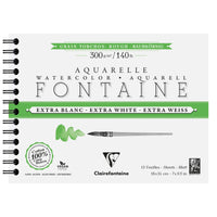 Bloc acuarelă CLAIREFONTAINE Fontaine extra alb 300 g/m² 18 x 24 cm - 12 file